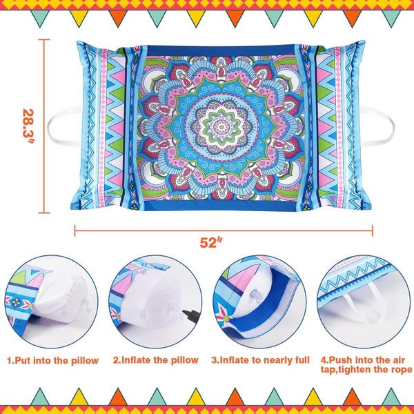 Imagem de Redes de água Pool Float WERNNSAI Boho Style para adultos, pacote com 2