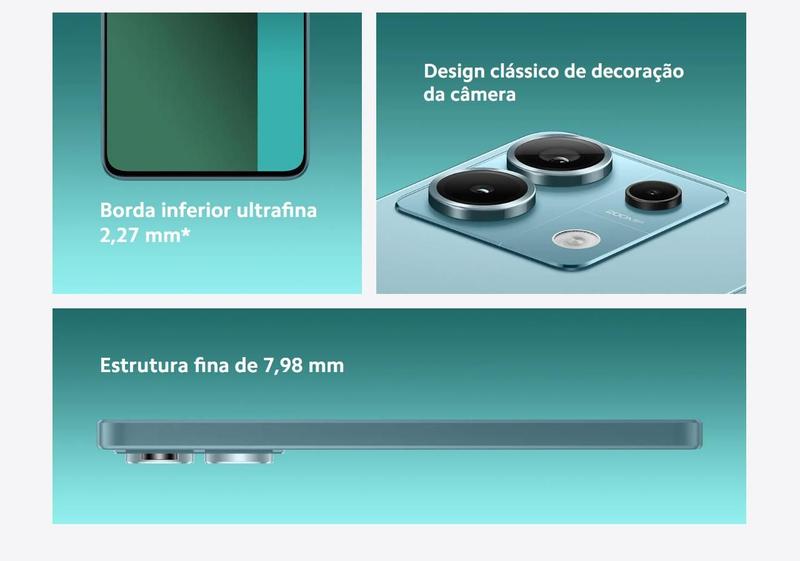 Imagem de Redmi Note 13 Pro AZUL 5G com 256GB e 8GB RAM Viva a Experiência Gravação de vídeo: 4K a 30fps