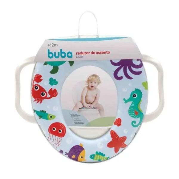 Imagem de Redutor Assento Vaso Bebe Antirrespingo Buba Fundo do mar