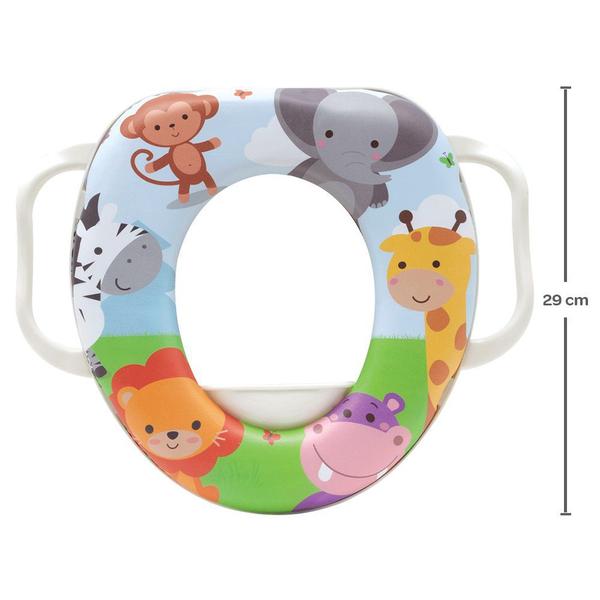 Imagem de Redutor de Assento Infantil Para Vaso Sanitário Com Alças Safari Buba