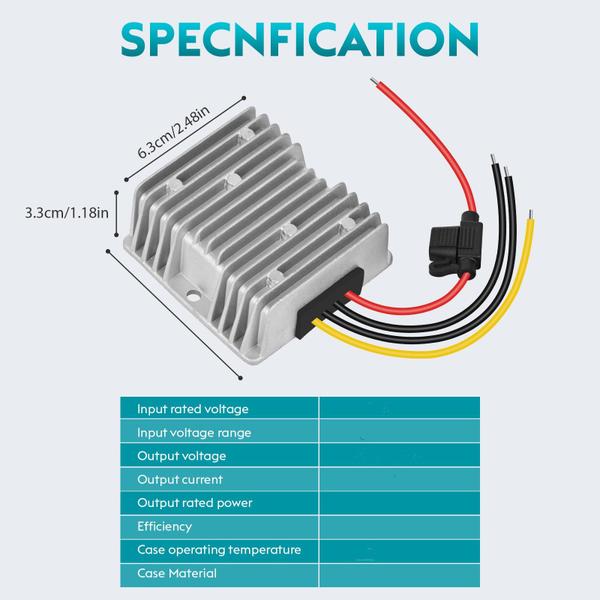 Imagem de Redutor regulador de tensão YIPIN HEXHA DC18V-60V a 12V 20A