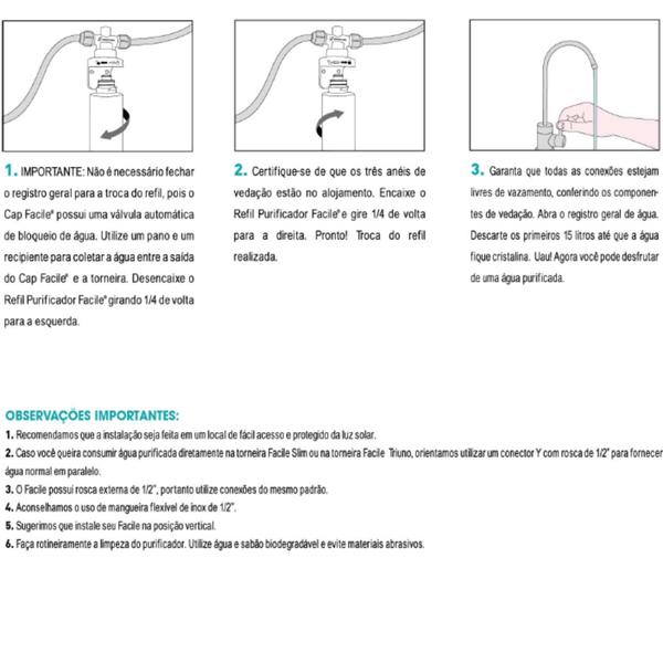 Imagem de Refil C5 Filtro Agua Purificador Facile Cap Hidrofiltros