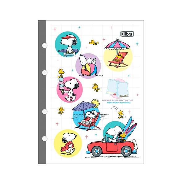 Imagem de Refil Caderno Argolado Colegial 80 Fls Tiliflex Tilibra - Snoopy