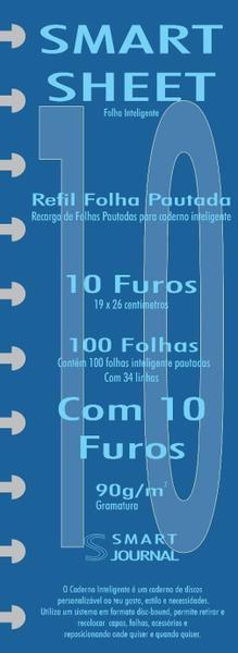 Imagem de Refil Caderno Inteligente 90G 100 Folhas Pautado 10 Furos