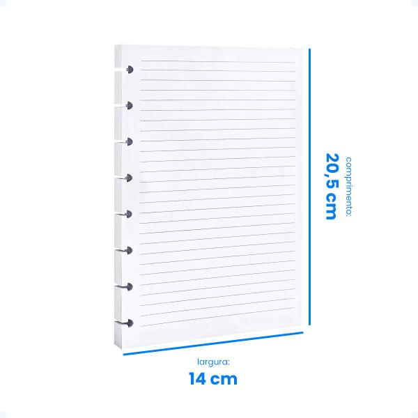 Imagem de Refil Caderno Inteligente Médio De Disco A5 Pautado Fichário