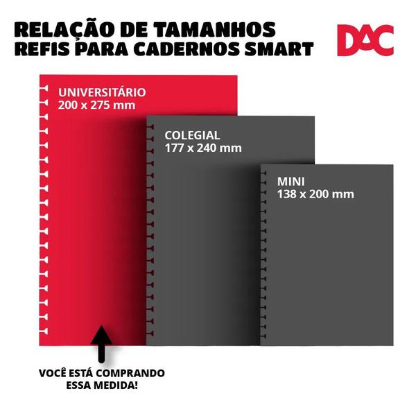 Imagem de Refil Caderno Universitário Smart Dac 48Fls Azul Pautado