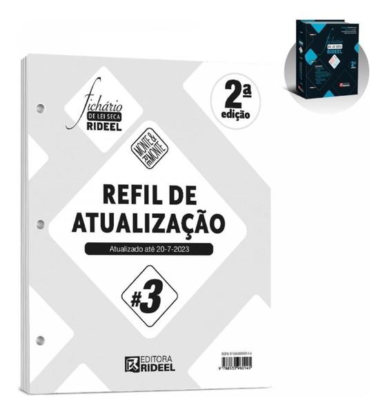 Imagem de Refil de Atualização 3 - Fichário de Lei Seca Rideel  Monte & Remonte - 02Ed/23