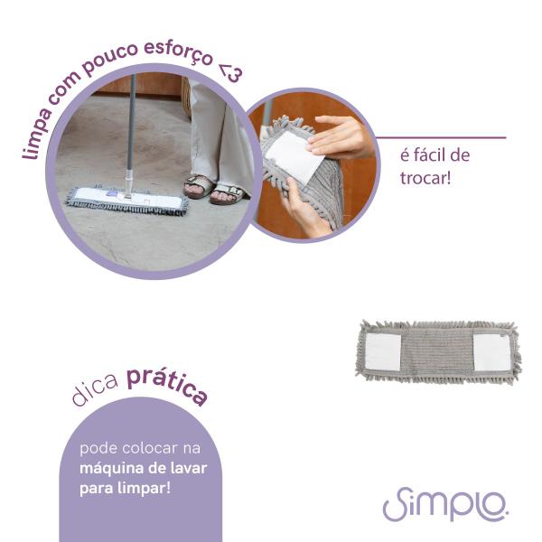 Imagem de refil de chenille para mop flat - Simplo