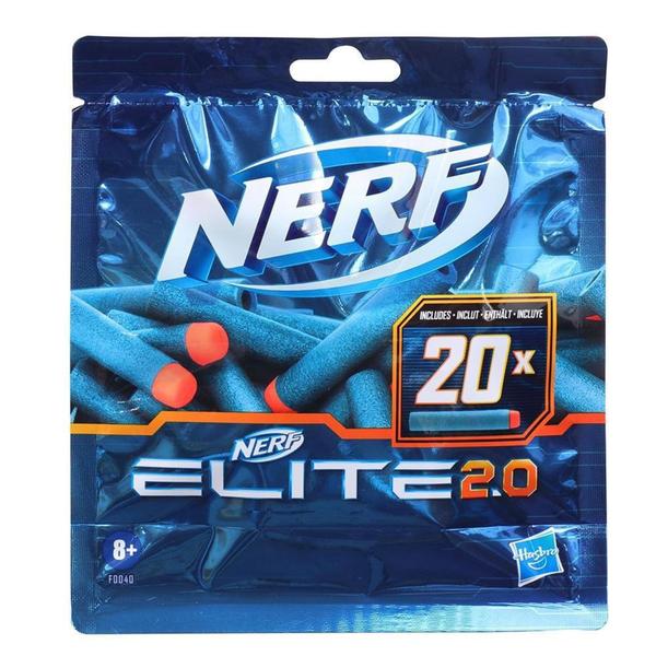 Imagem de Refil de Dardos Hasbro Nerf Elite 2.0, 20 Unidades, Compatíveis com Lançadores Nerf Elite - F0040