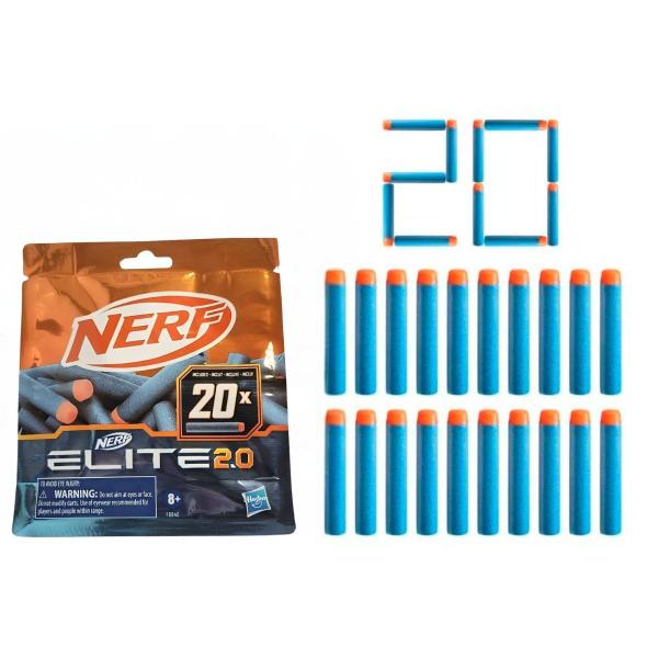 Imagem de Refil De Dardos Nerf - Elite 2.0 - 20 Dardos F0040 - Hasbro