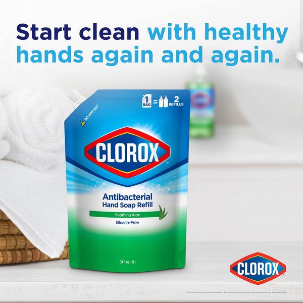 Imagem de Refil de sabonete líquido para mãos Clorox Antibacteriano 1L Aloe Calmante