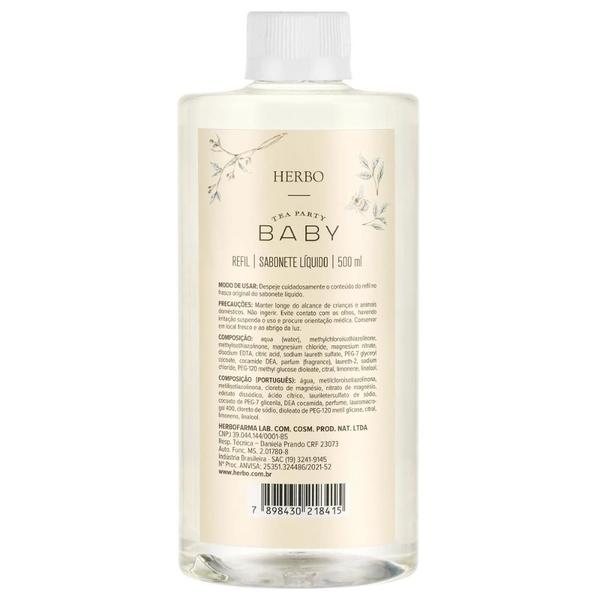 Imagem de Refil de sabonete liquido tea party 500ml baby - herbo