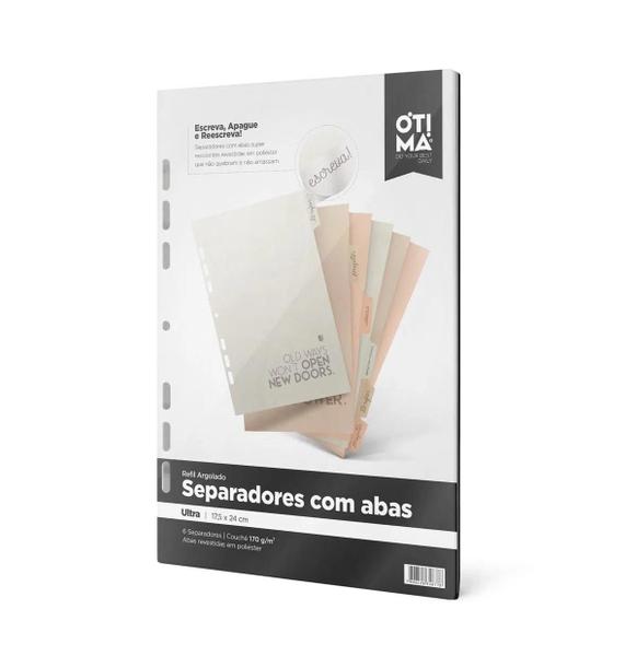 Imagem de Refil de separadores Ótima ultra 17,5x24cm com 6 unidades