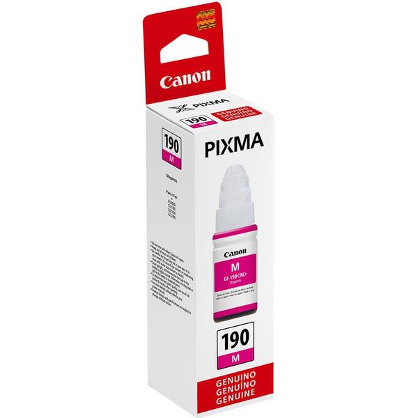 Imagem de Refil de tinta Canon GI-190 M cor Magenta (70 ml) - Original Canon