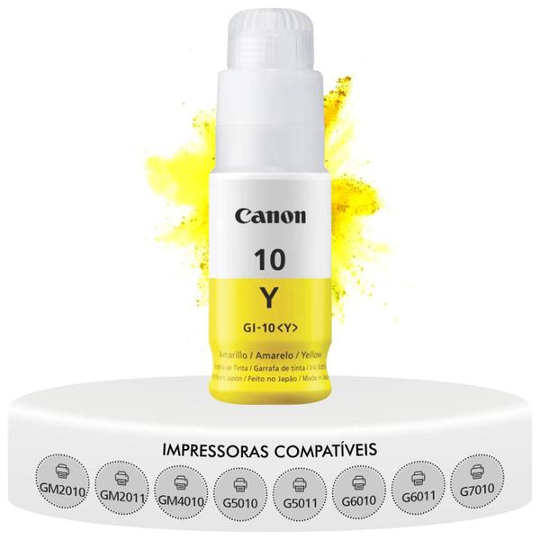 Imagem de Refil De Tinta Canon Original Gi10 Amarelo Para GM2010 GM4010 G5010 G5011 G6010 G7010