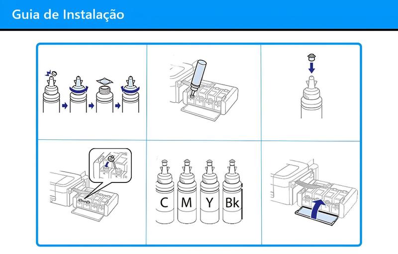 Imagem de Refil de Tinta Compatível Epson L110 T664220 Cyan