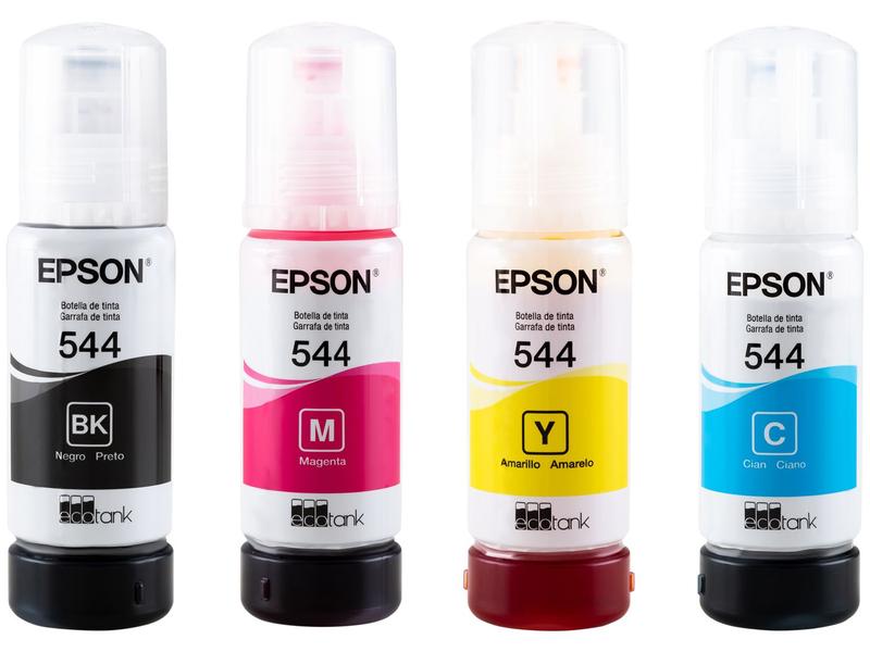 Refil de Tinta Epson EcoTank T544520-4P - 4 Unidades Refil de Tinta Epson EcoTank T544520-4P - 4 Unidades