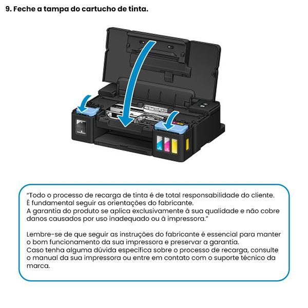 Refil de tinta GI190 Ciano compatível canon - Bulk Ink do Brasil Imagem de Refil de tinta GI190 Ciano compatível canon