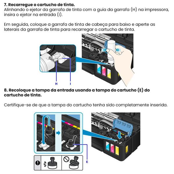 Refil de tinta GI190 Ciano compatível canon - Bulk Ink do Brasil Imagem de Refil de tinta GI190 Ciano compatível canon