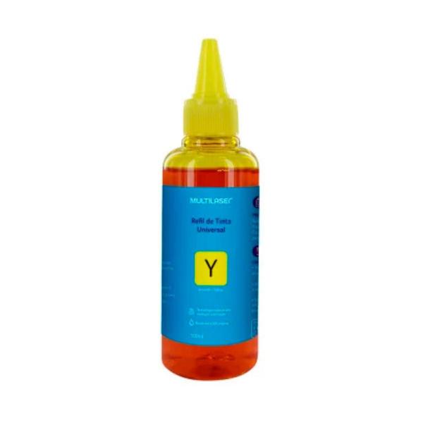 Imagem de Refil de Tinta Multilaser RF020 - 100ML - Amarelo - Universal - para impressoras tanque de tinta