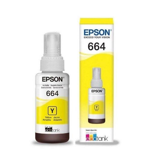 Imagem de Refil De Tinta Original 664 Amarela 70 ML Para Epson L110 200 210 220 355 365 375 380 395 455 555 565 575