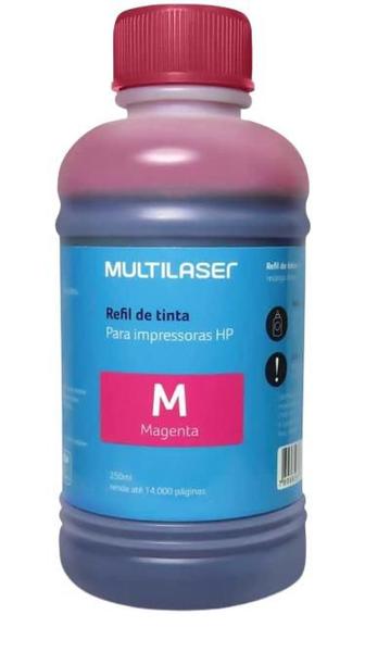 Imagem de Refil de Tinta para Cartucho Impressoras HP com 250ml Magenta Multilaser - RF011