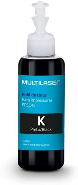 Refil de Tinta Preto para Impressora 100ml - Rf005 - Multilaser Imagem de Refil de Tinta Preto para Impressora 100ml - Rf005 - Multilaser