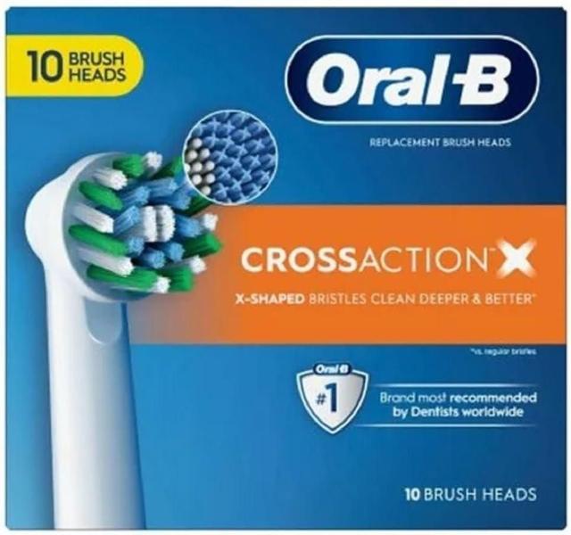 Imagem de Refil Escova Elétrica Oral B Crossaction X Com 10 Unidades