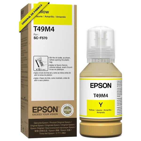 Refil Garrafa de Tinta Epson T49M420 Original Amarela Sublimática Compatível SureColor F170 F570 F571 Imagem de Refil Garrafa de Tinta Epson T49M420 Original Amarela Sublimática Compatível SureColor F170 F570 F571