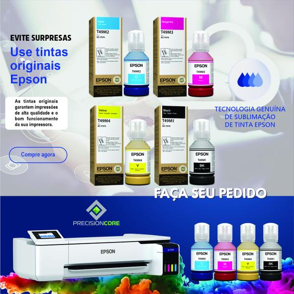 Refil Garrafa de Tinta Epson T49M420 Original Amarela Sublimática Compatível SureColor F170 F570 F571 Imagem de Refil Garrafa de Tinta Epson T49M420 Original Amarela Sublimática Compatível SureColor F170 F570 F571