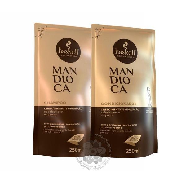 Imagem de Refil Haskell Mandioca 250ml Kit Shampoo Condicionador