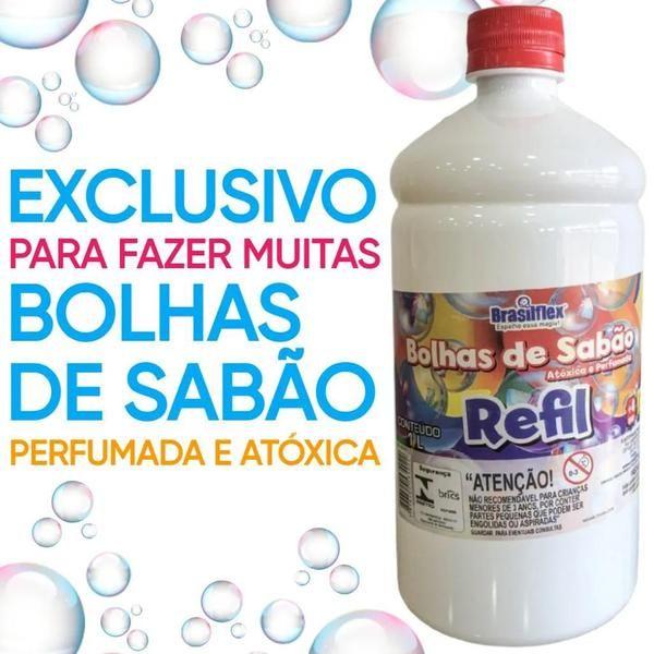 Imagem de Refil Liquido Para Bolhas De Sabao 1 Litro Brasilflex