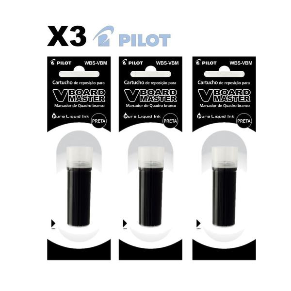 Imagem de Refil Marcador Quadro Branco PILOT V-Board Master Kit 3 Undidades