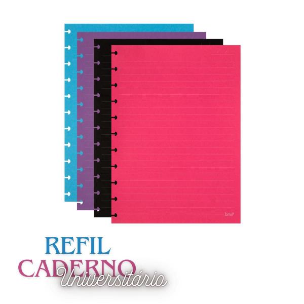 Imagem de Refil Miolo Colorido Caderno Disco Pautado 40fls 275mmX200mm