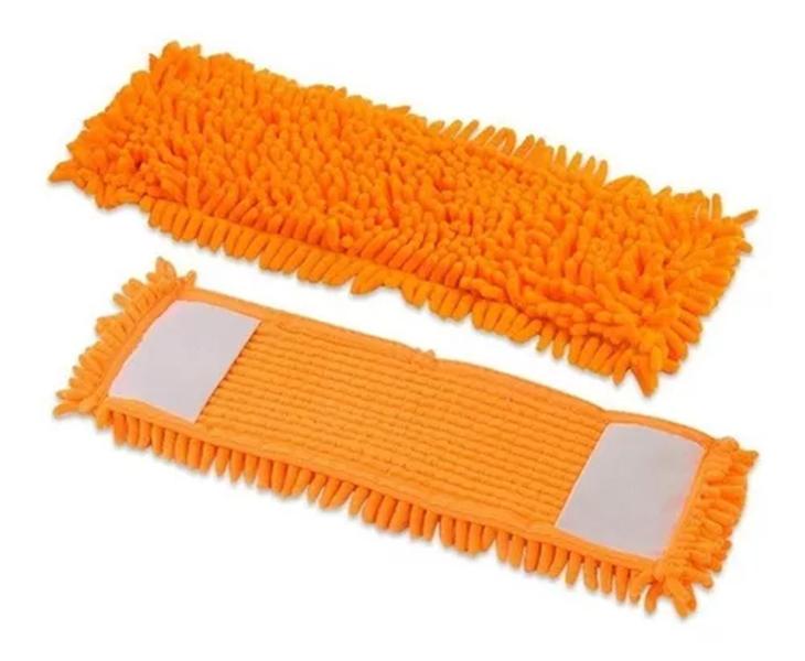 Imagem de Refil Mop Chenille Soft Limpeza Tira Pó Esfregão Microfibra Bompack