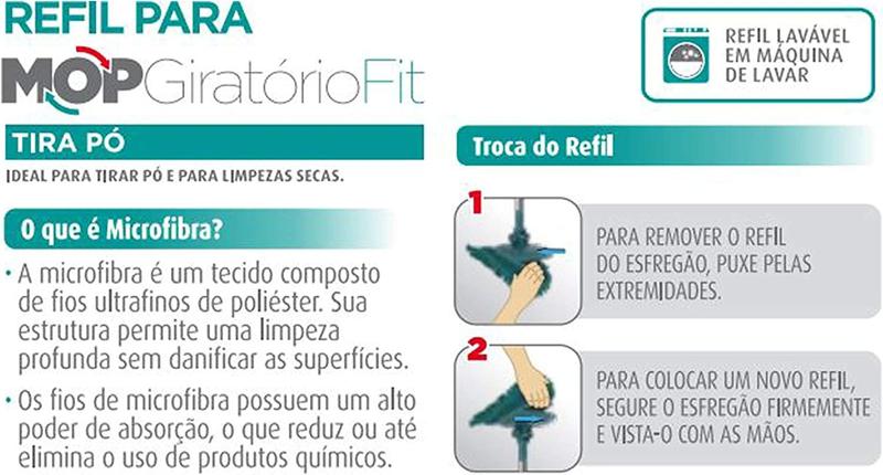 Imagem de Refil mop giratorio fit tirar pó rmop7207 flashlimp