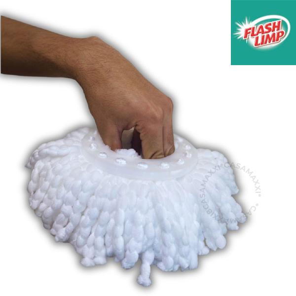 Imagem de Refil  Mop Giratório Flash Limp Branco Alta Limpeza