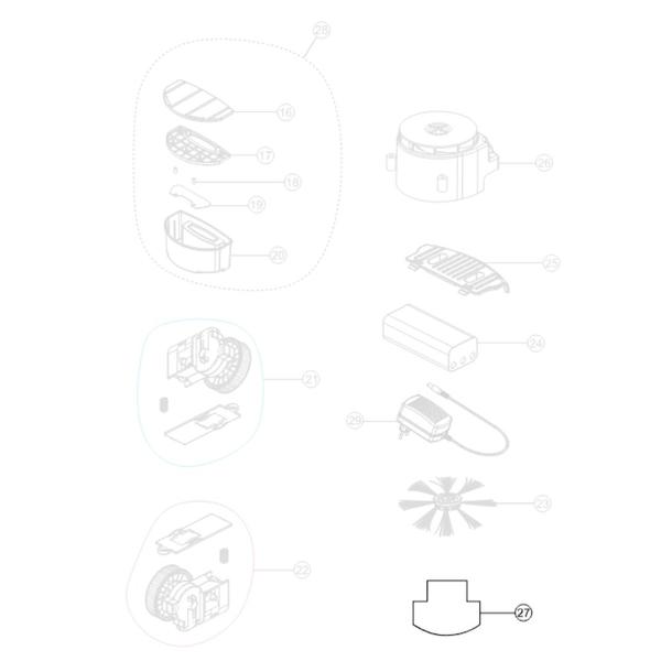 Imagem de Refil Mop Pano Compatível com Robô Aspirador WAP W100