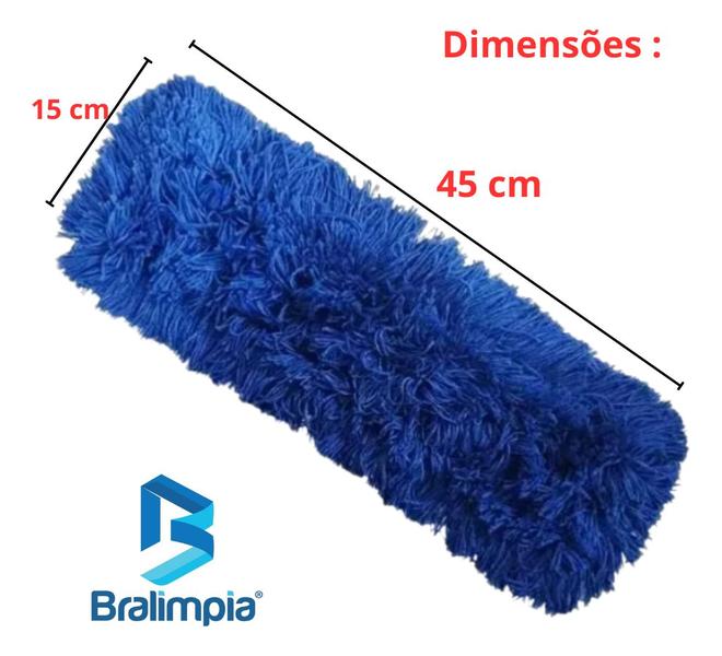 Imagem de Refil Mop Po 45 X 15cm Profissional Bralimpia Mvrp450