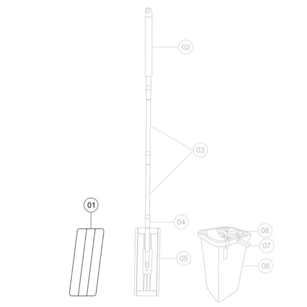 Imagem de Refil Multiuso Lava e Seca para Mop WAP LS1 FW006128 FW006277