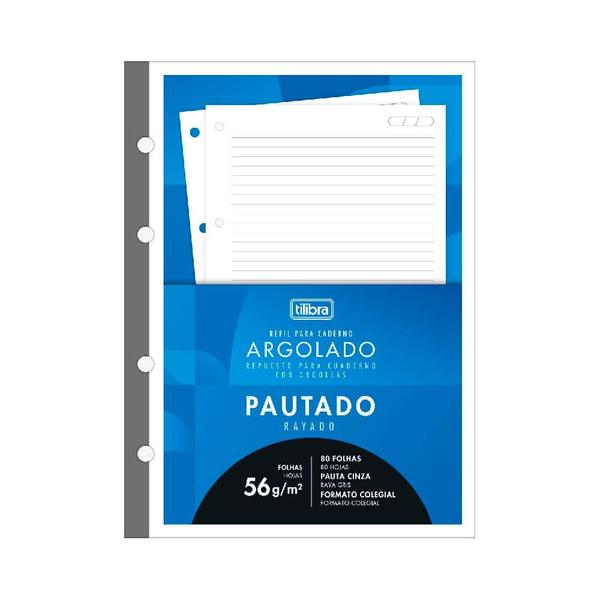 Imagem de Refil P/ Caderno Argolado Colegial Tiliflex 80fls - Tilibra