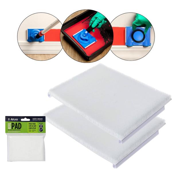 Refil Pad Para Recorte Acabamento Em Pintura 120mm 4,7" 2pçs - Atlas Imagem de Refil Pad Para Recorte Acabamento Em Pintura 120mm 4,7" 2pçs
