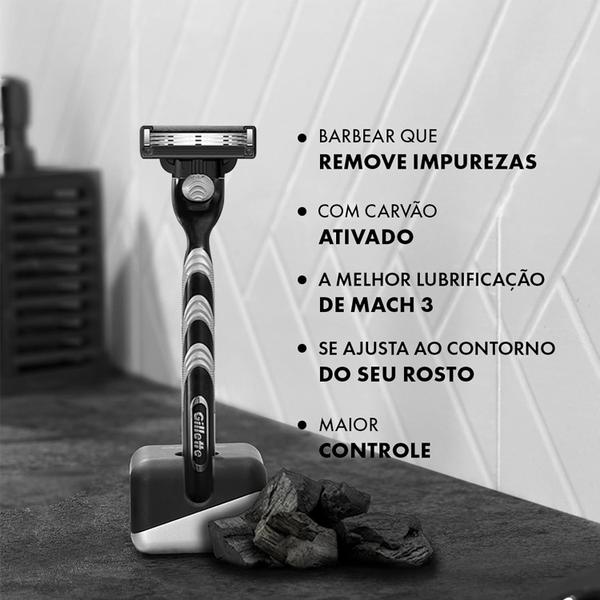 Imagem de Refil para Aparelho de Barbear Gillette Mach3 Carbono 2 cargas