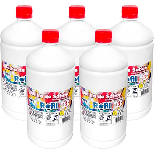 Imagem de Refil Para Bolha De Sabão Líquido Bubble Para Bolhas 5 Litros Atóxica Brasilflex