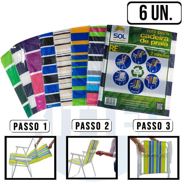 Imagem de Refil Para Cadeira Kit Com 6 Unidades Imperdível