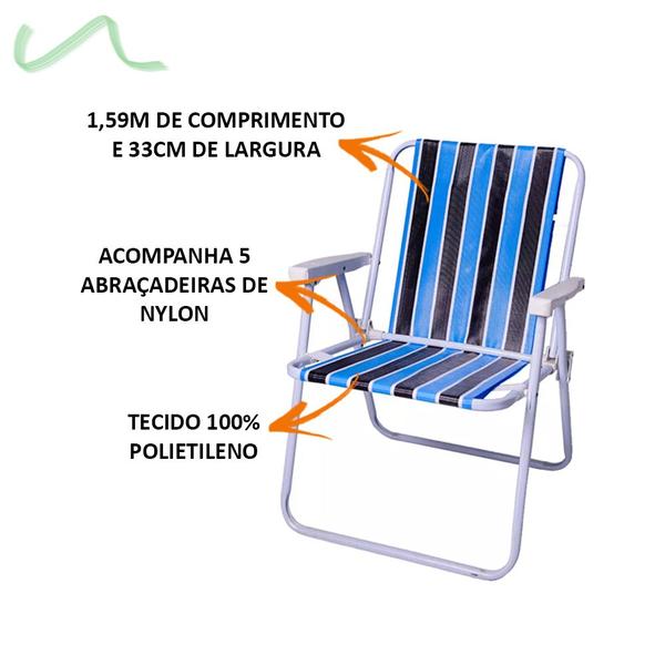 Refil Para Cadeira Praia Pano Kit Com 2 Unidades - Sol,mar e Lazer Imagem de Refil Para Cadeira Praia Pano Kit Com 2 Unidades