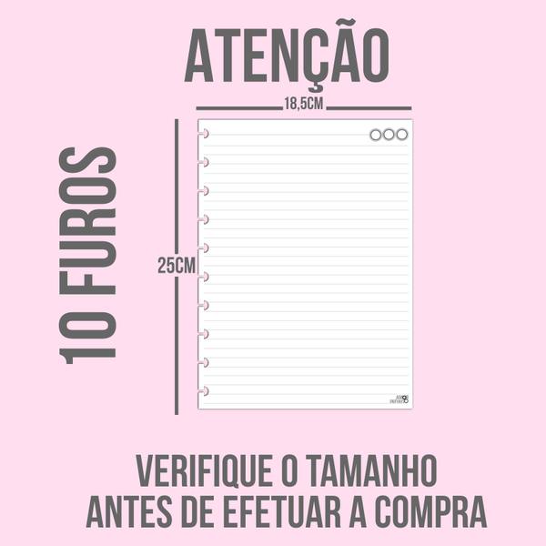 Imagem de Refil Para Caderno 10 Furos Sistema Inteligente Importado Edição Limitada - Pautado - Decorado