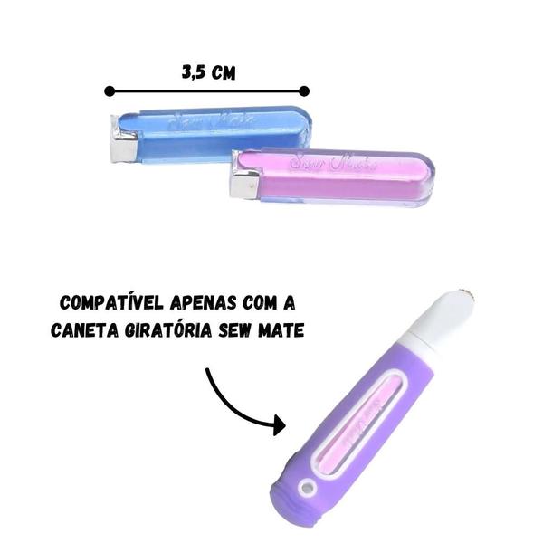 Imagem de Refil para Caneta Giratória C/2 Giz Branco ou Azul/Rosa