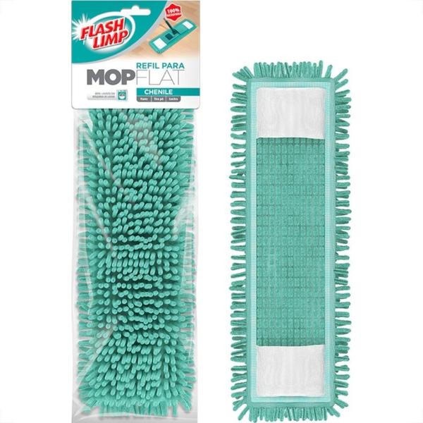 Imagem de Refil Para Mop Flash Limp Flat Chenile Pano De Microfibra Para Limpeza Seca - Rmop7633