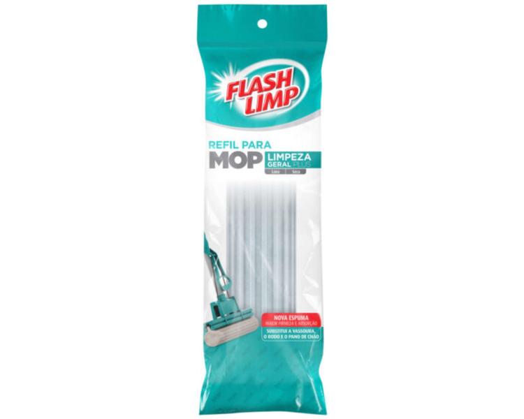 Imagem de Refil Para Mop Rodo Limpeza Geral Plus Lava Seca RMOP7671 Flash Limp